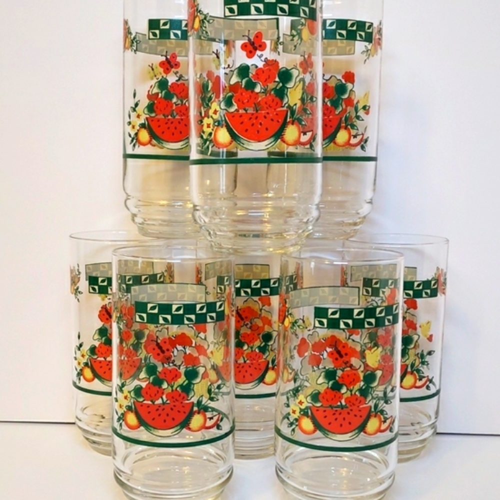 Vintage Gardening Season Tumblers by International Set  of 8